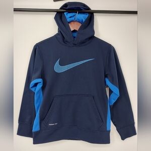 Nike Kids Navy and Light Blue Therma-Fit Hoodie Youth Size Large